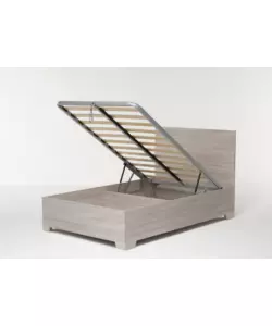 LETTO PIAZZA E MEZZA CONTENITORE CON PIEDINI "HI BOX" OLMO NATURALE 120X190 CM